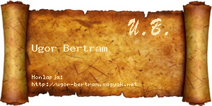 Ugor Bertram névjegykártya